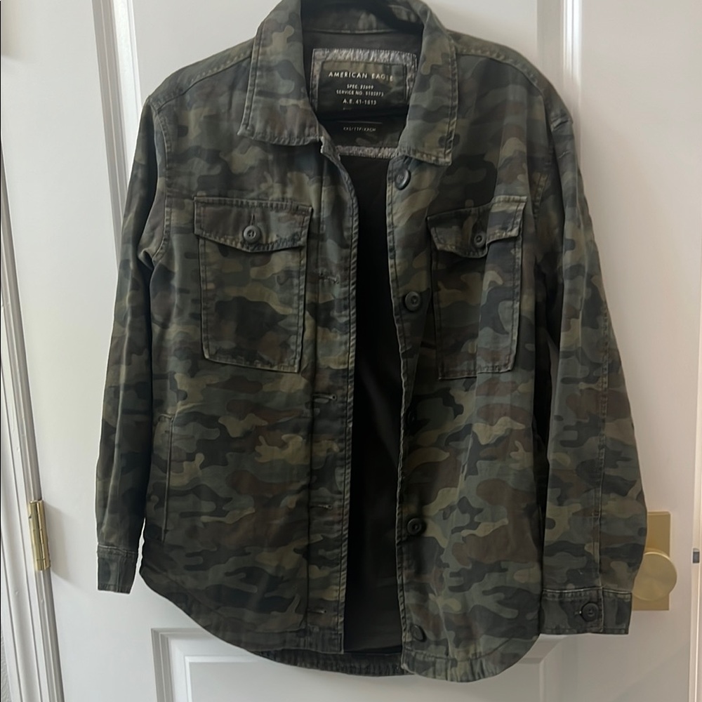 American Eagle Outfitters Green Military Field Jacket